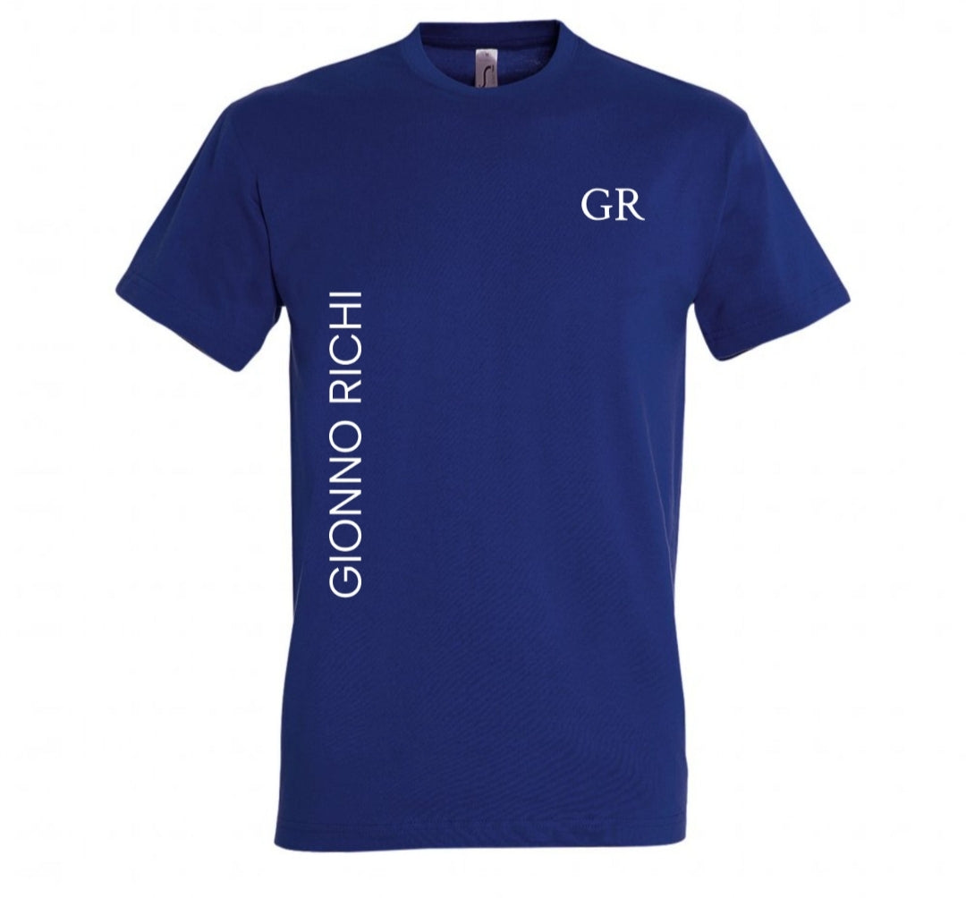 T shirt manches courtes, bleu marine avec logo