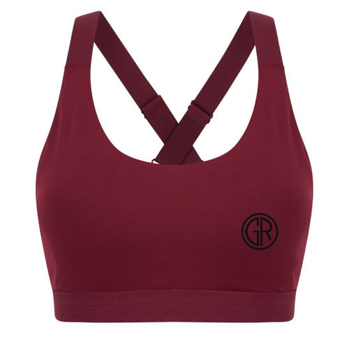 Brassière de sport rouge foncé - GIONNO RICHI Fit Edition (Femme)