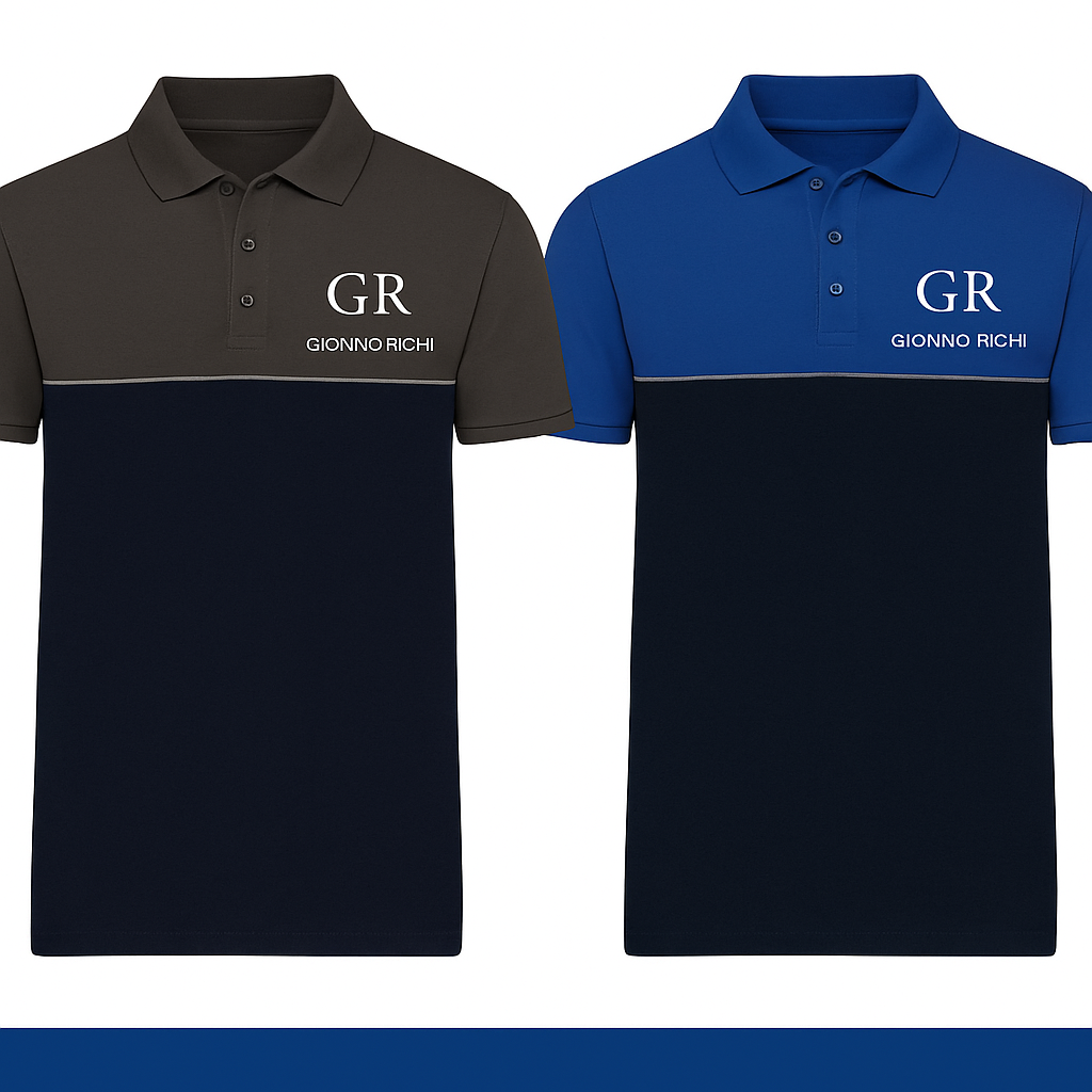 Pack 2 en 1 Premium 2 polos «GIONNO RICHI » avec logo