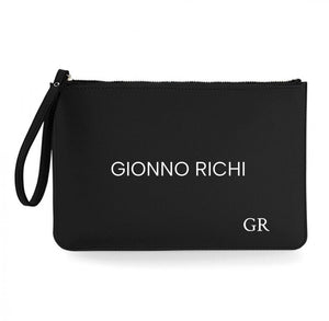 Pochette noir «GIONNO RICHI » avec le logo