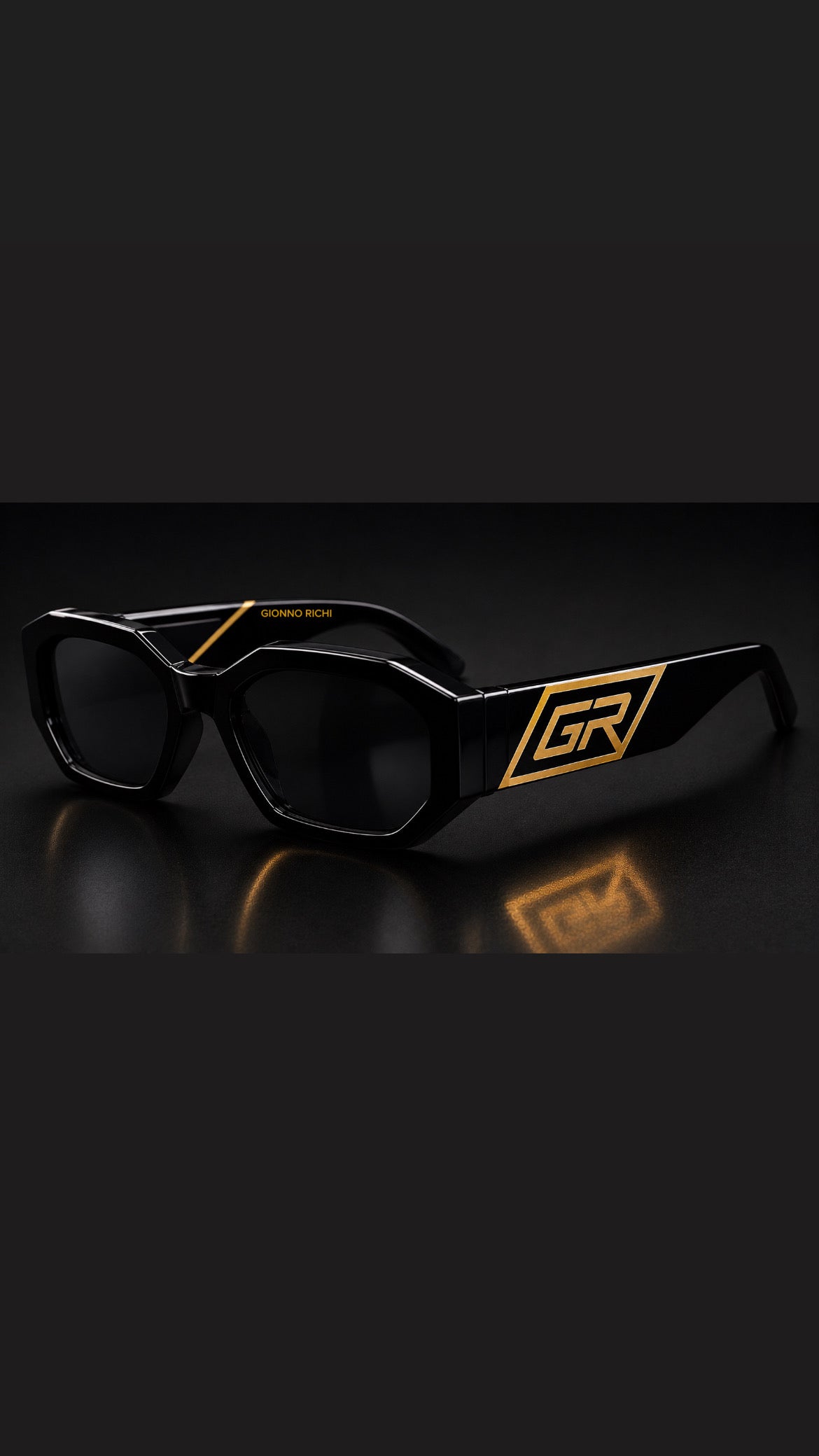 Lunette de soleil GIONNO RICHI — Noir & Or