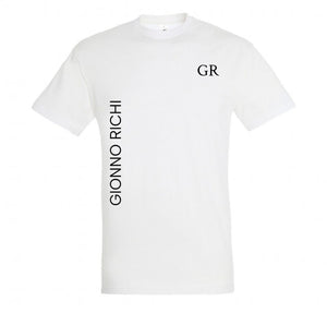 T shirt Blanc manches courtes "GIONNO RICHI" avec logo